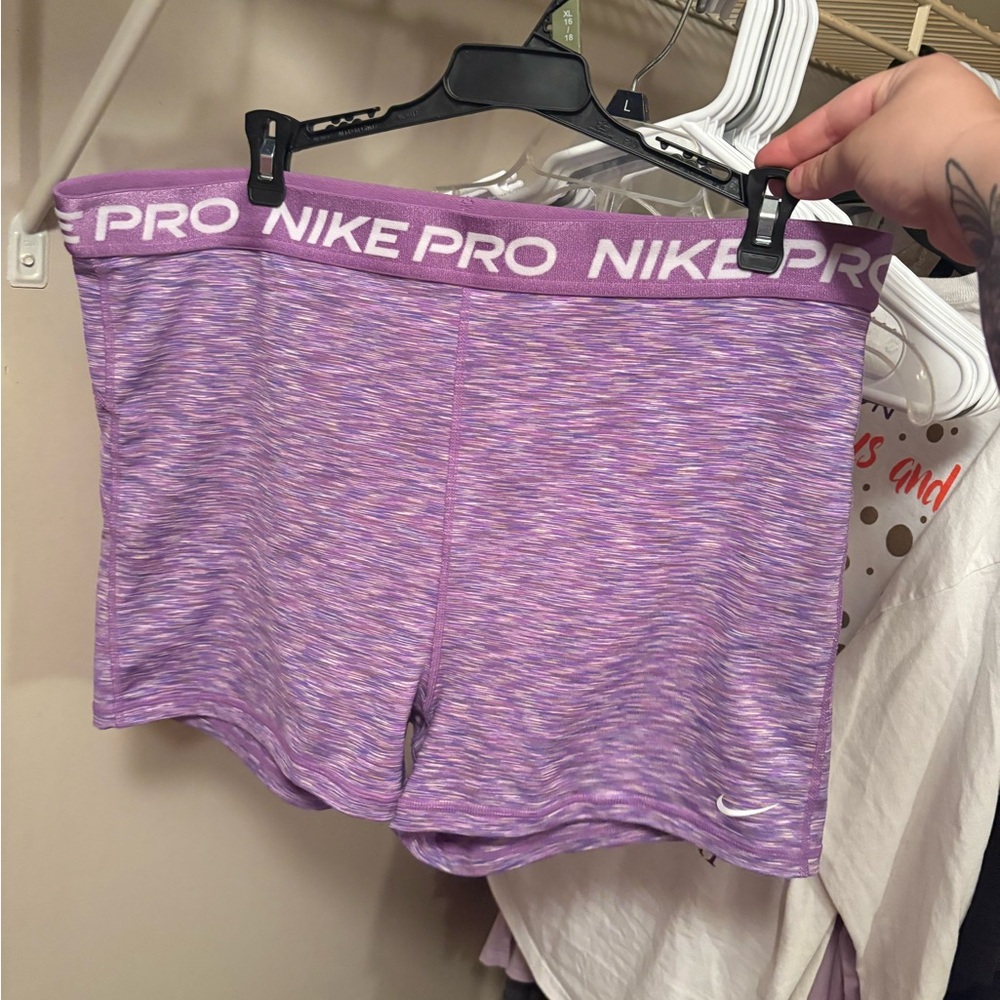 Nike Pro Purple Athletic Shorts